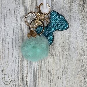 Fashion Jewelry Teal and Gold Key & Card Holder